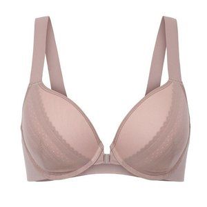 Spanx Cafe Au Lait Bra-llelujah! Illusion Lace Full Coverage Bra Size 32C